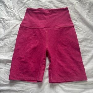 Beyond Yoga Pink High-Waisted Bike Shorts